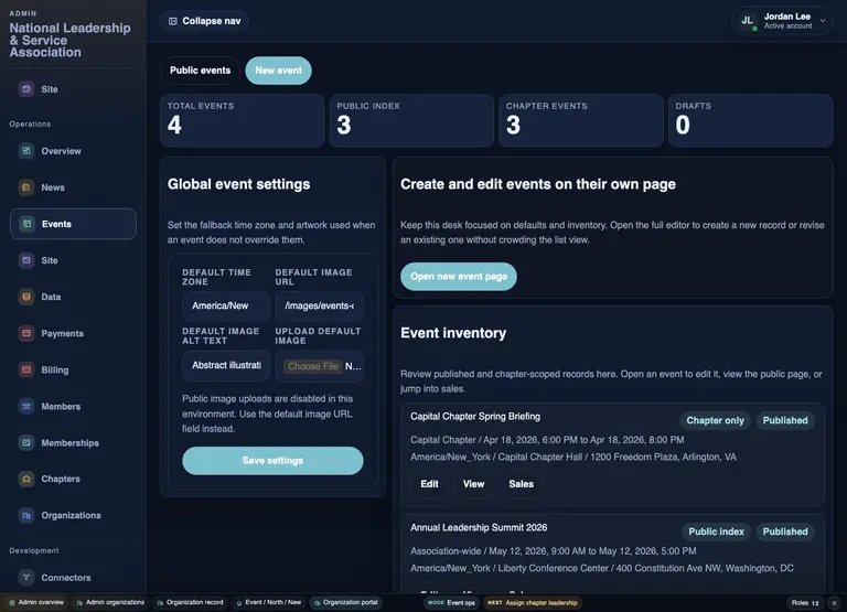 Military OS event inventory desk