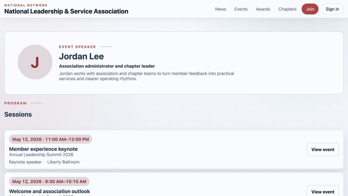 Military OS public speaker profile with published event sessions